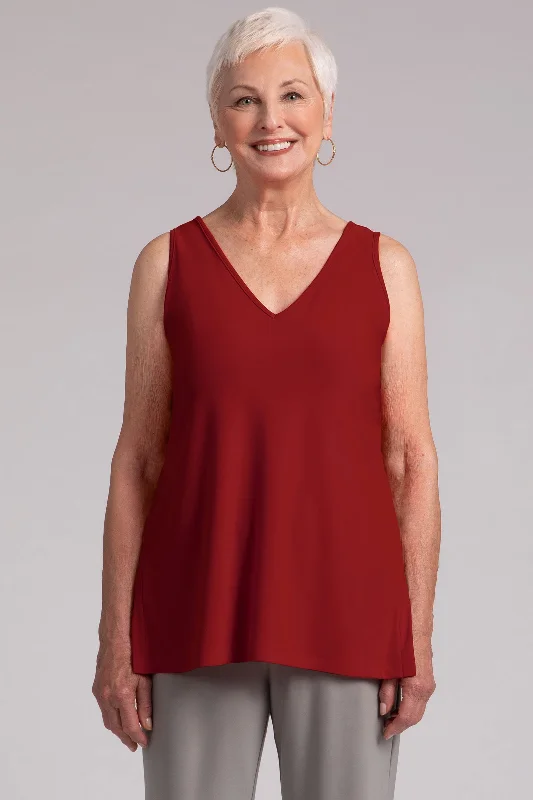 Go To V-Neck Tank Relax | Red