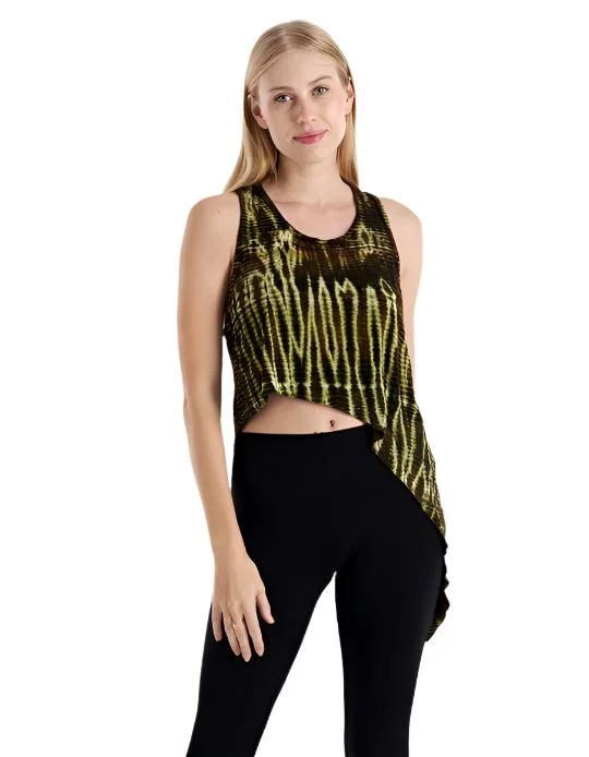 Kathmandu Tie Dye Diagonal Cut Tank TH1487Mesh tank