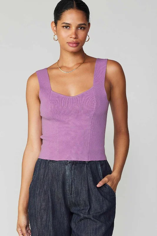 Lilac Sleeveless Sweater TankRunning vest