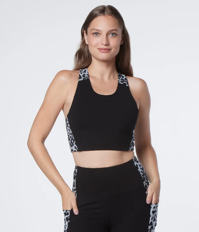 Spliced Printed Crop Tank