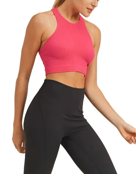 Mono B Seamless Racerback Crop Tank AT2245Lightweight vest