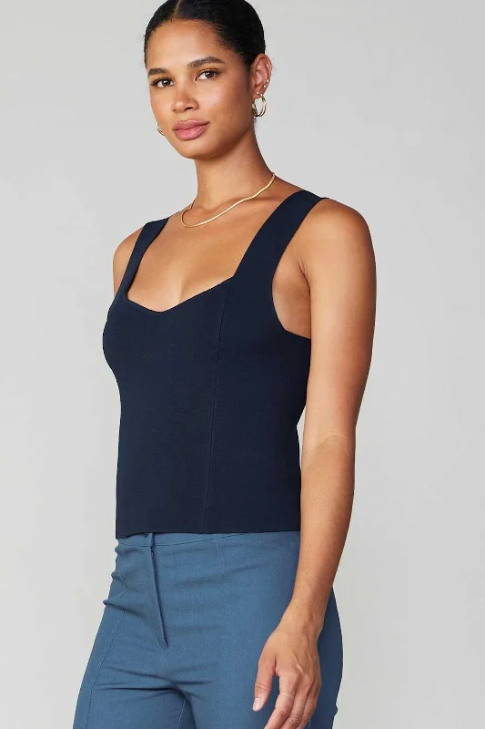 Navy Sleeveless Sweater TankLightweight vest