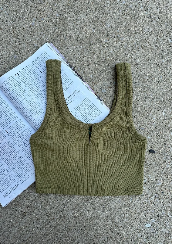 New You Ribbed Tank GreenWaterproof tee