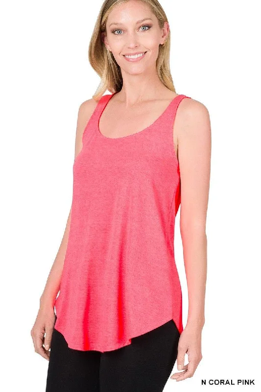 Plus SIze Soul Mates- the perfect tank for women and plus- Neon PinkLightweight tee