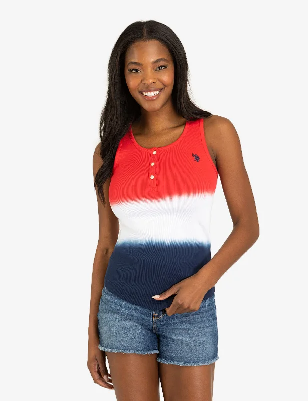 RED WHITE AND BLUE RIB TANK TOPPerformance jacket