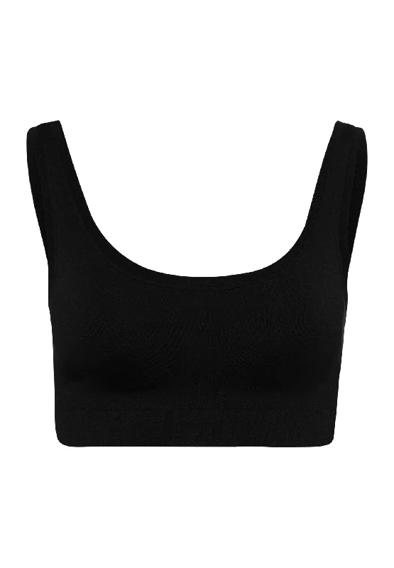 CroptopstretchTouch Feeling Crop Top Padded | Black 71806-199