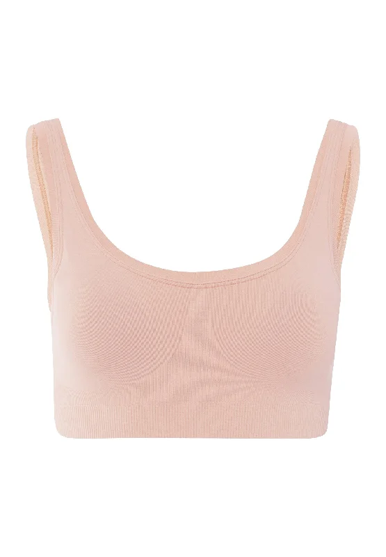 CroptopcollectorTouch Feeling Crop Top Padded | Peach Whip 71806-2311