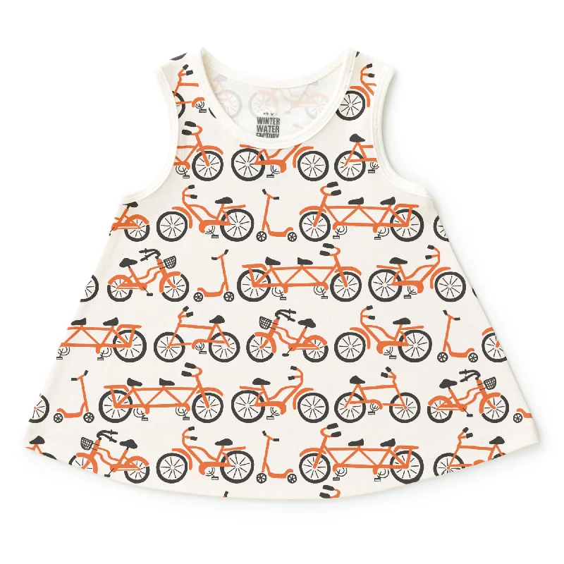 TunicTopPlusIris Baby Tunic - Bikes Orange