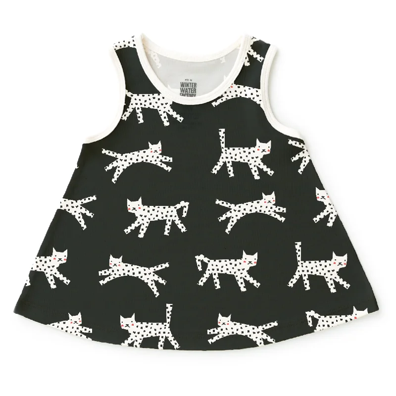 TunicTopEmeraldIris Baby Tunic - Cats Black