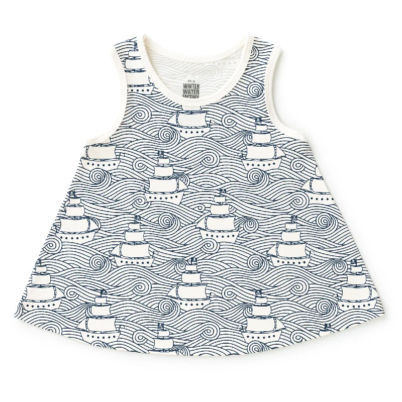 TunicTopIronIris Baby Tunic - High Seas Navy