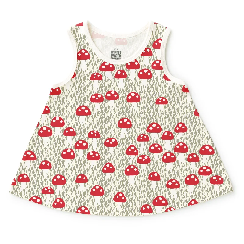 TunicTopNinjaIris Baby Tunic - Mushrooms Sage