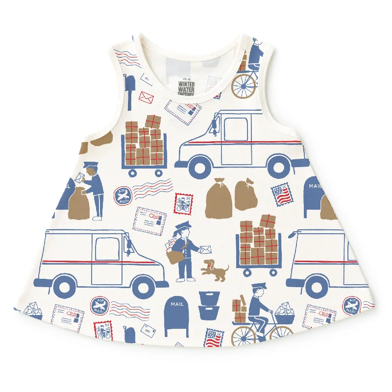 TunicTopSphinxIris Baby Tunic - Postal Service Red & Blue