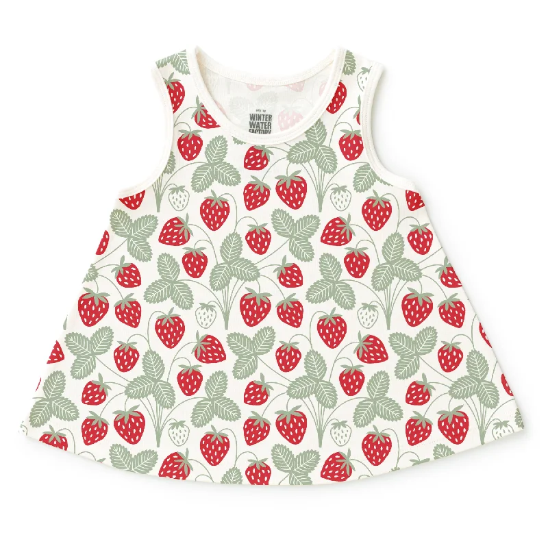 TunicTopRoninIris Baby Tunic - Strawberries Red & Green