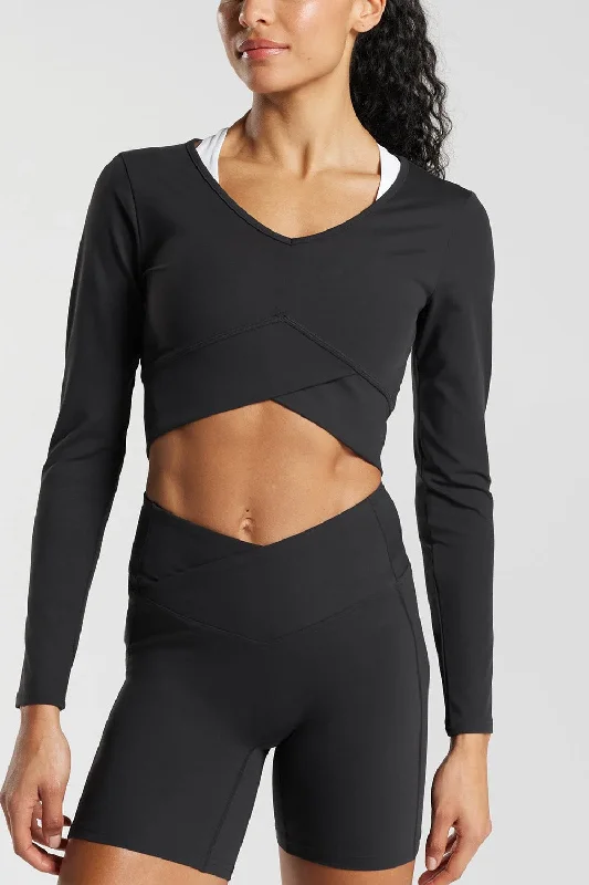 CroptopplainIsabella Black Crop Top