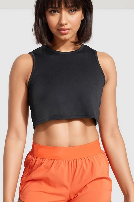 CroptopstripesLuna Black Crop Top