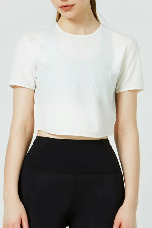 CroptopwovenPenelope White Crop Top