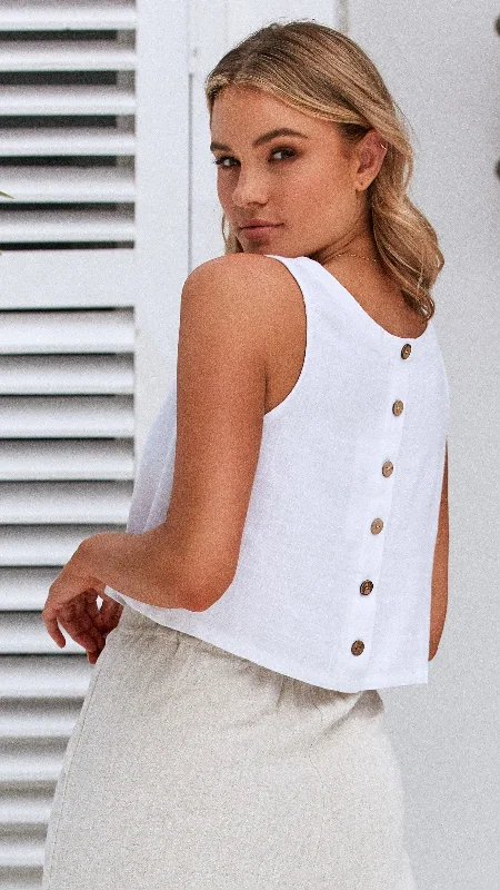 CroptopidentityPersephone Crop Top - White