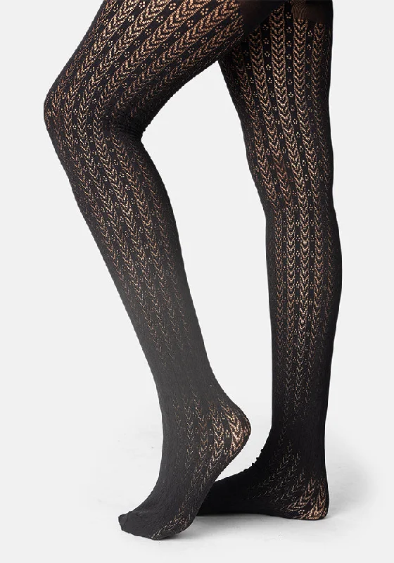 Premium Black Chevron TightsTightsock