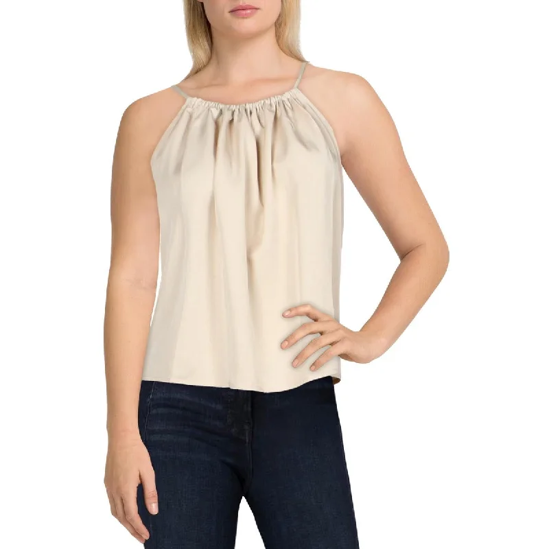 CroptopcolorSancia Womens Mila Ruched Drapey Crop Top