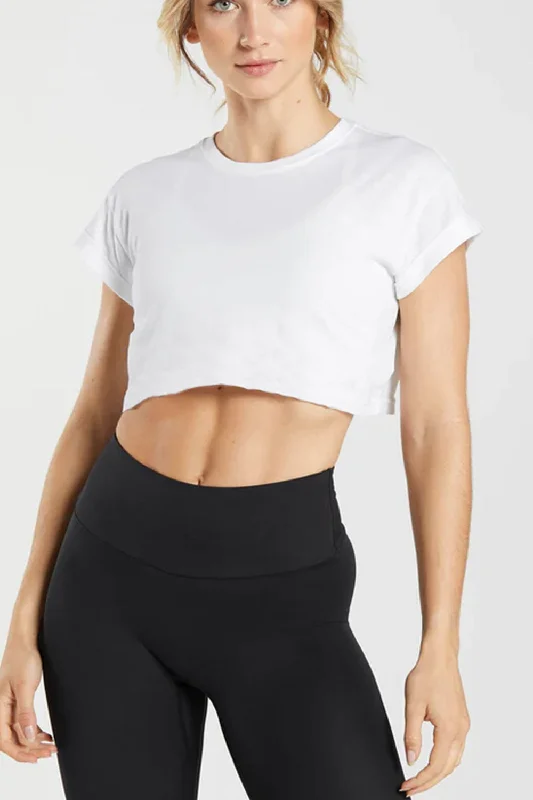 CroptopdyeSofia White Crop Top