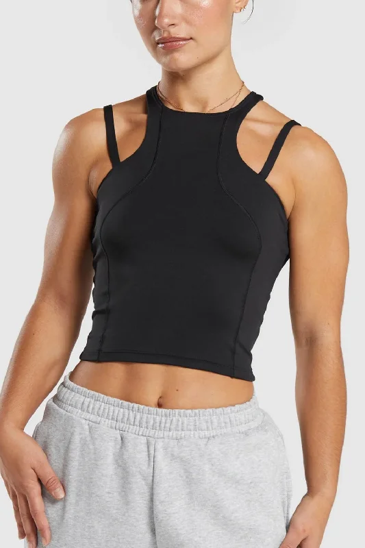 CroptopchicSophia Black Crop Top