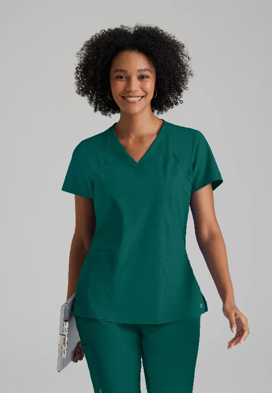 Racer 4-Pocket V-Neck Scrub Top