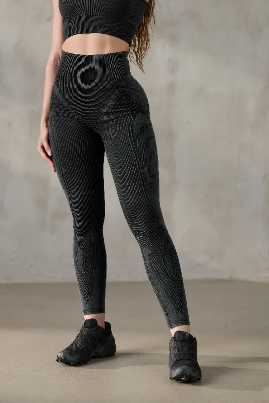 V_FADE SEAMLESS LEGGINGS - Black VintageTightwad