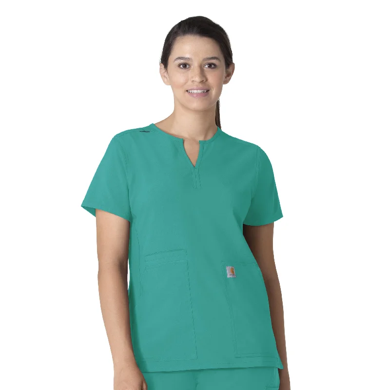 TunicTopChimeraCarhartt Force Essentials Women's Notch Neck Tunic Scrub Top - Teal Blue