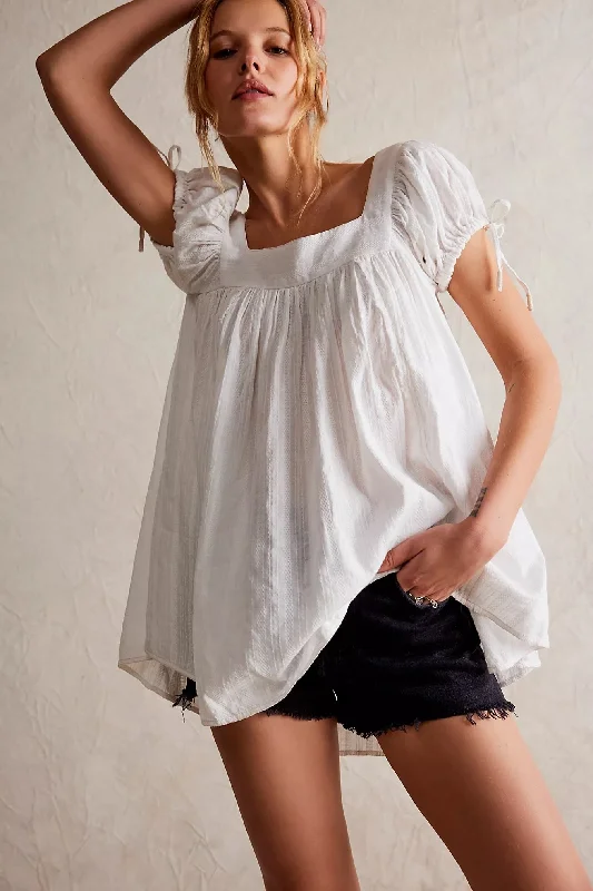 TunicTopXFree People Summer Camp Tunic IVORY