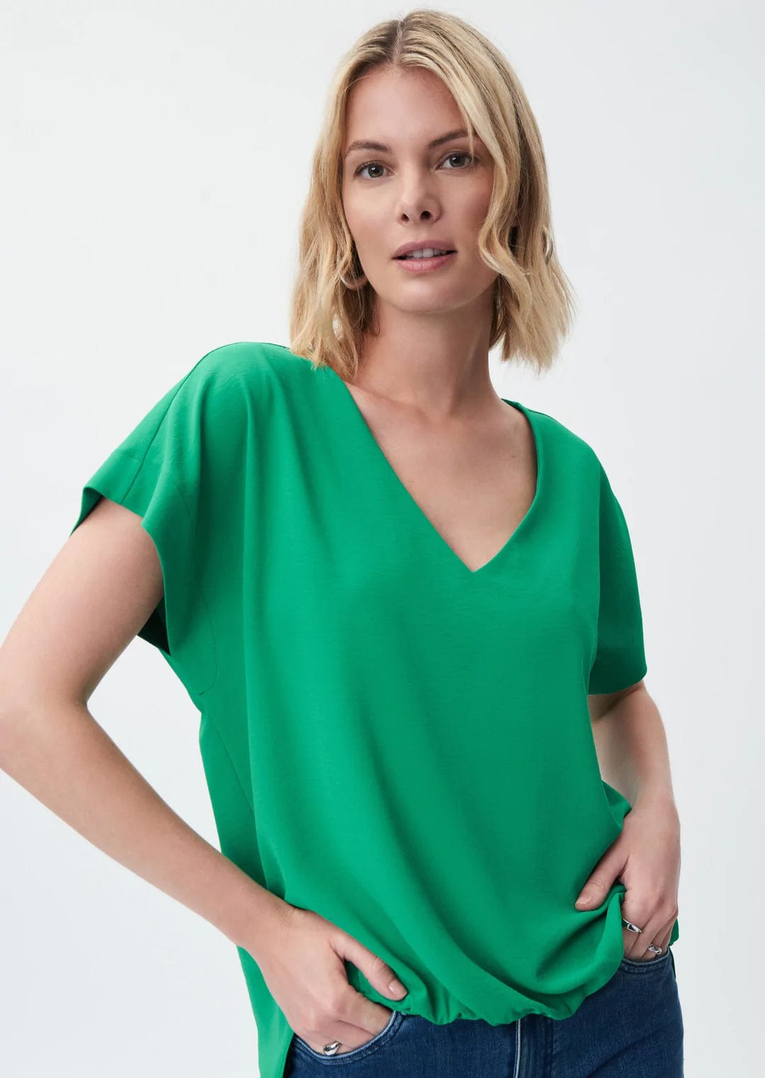 Joseph Ribkoff Foliage V-Neck Top Style 231291 (T)