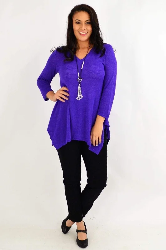 TunicTopGoldPurple Vee Tunic Top