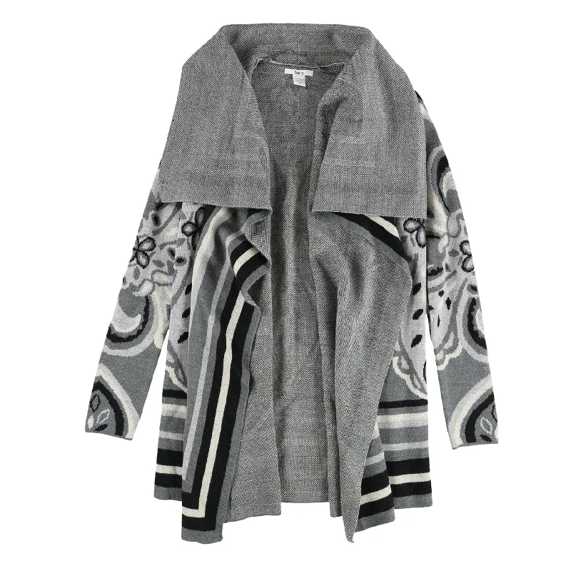 Bar Iii Womens Jacquard Cardigan Sweater