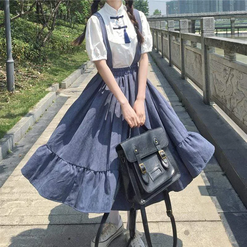 Harajuku Mid-length Overall Dress