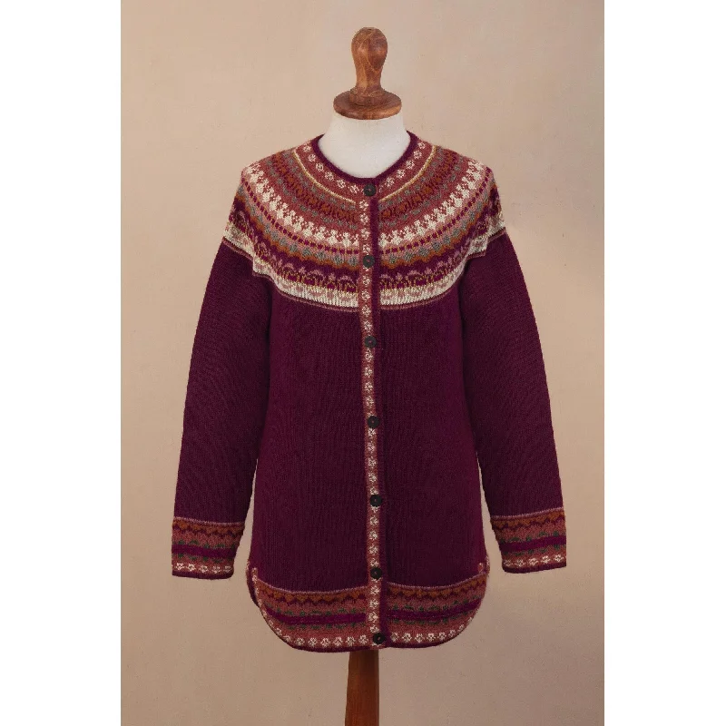 Novica Handmade Fair Andes 100% Cardigan