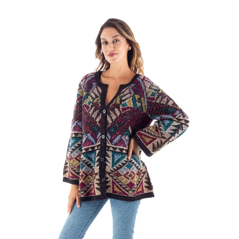 Novica Handmade Rurichinchay Heights Blend Cardigan Sweater